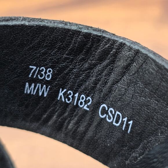 Kork-Ease Deborah Sandals Womens 7 M Black Leather Studded Platform High Heel - Picture 8 of 8